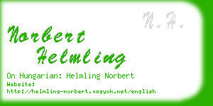 norbert helmling business card